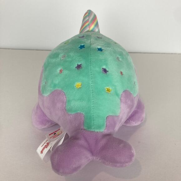 Tasty Peach Studios Pastel Lollipop NOMWHAL 8” Narwhal Whale Plush 2021 Stuffed - Picture 6 of 8